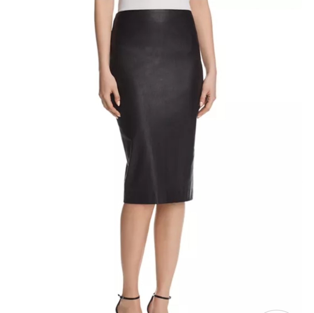 BNWT Theory lamb leather pencil skirt size 0